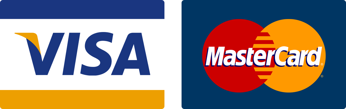 We accept Visa & MasterCard